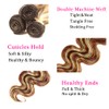 28 28 28 Inch P30/613 Human Hair Bundles Light Brown
