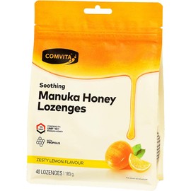 Comvita Manuka Honey with Propolis Lozenges – Natural Throat Relief, 40 Count