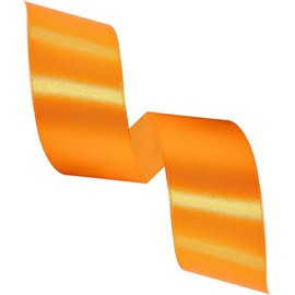 Orange Ribbon 1-1/2 Inch, 25 Yards Solid Satin Fabric Ribbons for Christmas Gift Wrapping, Christmas Garland, Christmas Tree Ornaments, Bows Making, DIY Crafts, Sewing Projects and Wedding Party