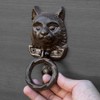 Earl Diamond Heavy Duty Cast Iron Cat Head Front Door