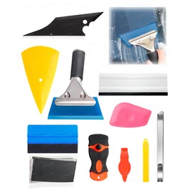 Car Window Tint Tools Kit (9-in-2) - Car Auto Film Tinting Scraper Squeegee Installation | for Bubble-Free Tinting, PPF Install | Home & Auto Use(1SET)
