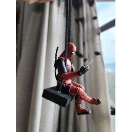 Funny Anime Car Mirror Hanging Accessories - Deadpool Ornaments Rearview Mirror Decoration - Christmas Car Interior Decor