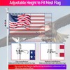 6FT Flag Pole for Outside House with Steel Bearing Rings,