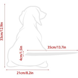White Car Stickers Funny Rear Window, Reflective Dog Decals for Cars, Rear Windscreen Wiper Dog Tail Sticker, Waterproof Cartoon Funny Dog Moving Tail Stickers Decal for Car Vehicle (21 x 33 cm)