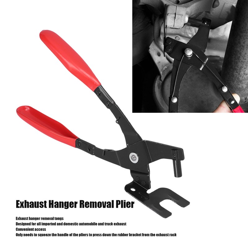 Iron Exhaust Pipe Rubber Pad Removal Plier 25 Degree Offset