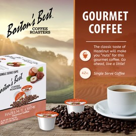 Boston’s Best - Hazelnut Creme Flavored Coffee, Delicious Gourmet Coffee Compatible with Keurig® Coffee Maker, 1 Count (42 Single Serve Cups)
