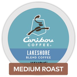 Caribou Coffee Lakeshore Blend, Single-Serve Keurig K-Cup Pods, Medium Roast Coffee, 24 Count (Pack of 4)