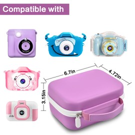 Againmore Children's Camera Bag Compatible with Greenkinder/for Uleway/for Gofunly/for Nuotun Digital Camera. Instant Camera Storage Box (Bag Only) (Purple), purple, No