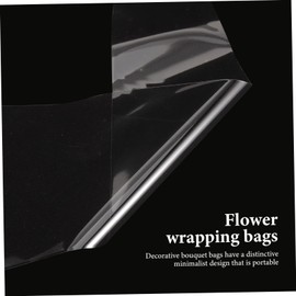 GLEAVI 100pcs Bag Transparent Holders Floral Arrangement Paper Floral Packaging Bag Floral Bag Single Rose Sleeve Clear Roses Wrapper Plastic Trapezoidal Chocolate