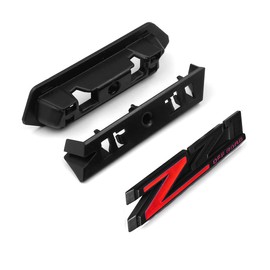 (Set of 3) 2019-2024 2pack Hood Z71 Off Road Emblems Plus Grille Z71 Offroad Badges Compatible with Silverado 84632695 84384428 (Black Red)
