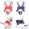 2 Pack Dog Harness and Leash Set Dot Bow Chest