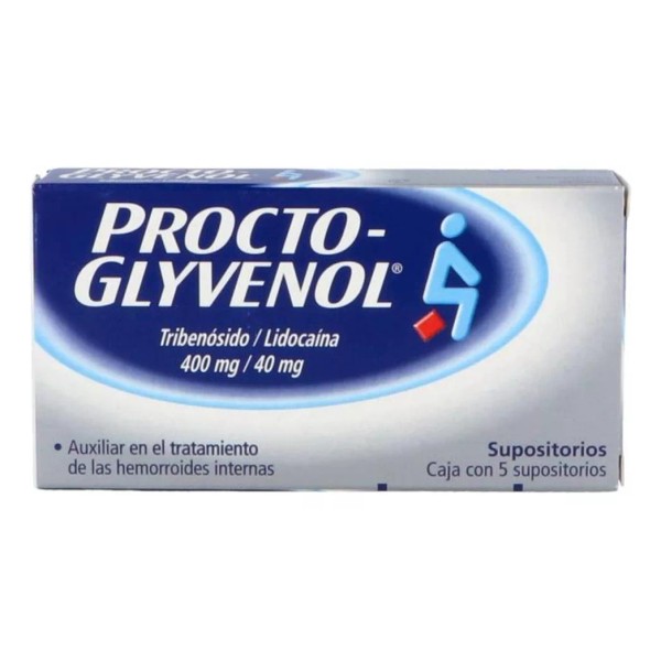 Procto Glyvenol 400 Mg Caja Con 5 Supositorios