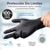 100 Guantes Nitrilo Negro Libre De Látex Y Vinil Sin