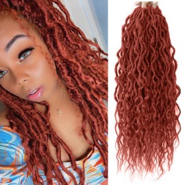 Faux Locs Crochet Hair 24Inch Crochet Locs, 6Packs Goddess Locs Soft Locs Curly Ends Faux Locs Synthetic Locs Crochet Hair Crochet Braids for Black Women (350#, 24'')