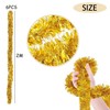CLHXWU Pack of 6 12 m Christmas Tinsel Garland, Gold
