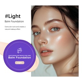 Balm Foundation for Mature Skin, Hydrating Coverage Foundation Balm Buildable Medium Coverage, Blurs Fine Lines & Smooths Texture, Smooths Texture (Light, 1)