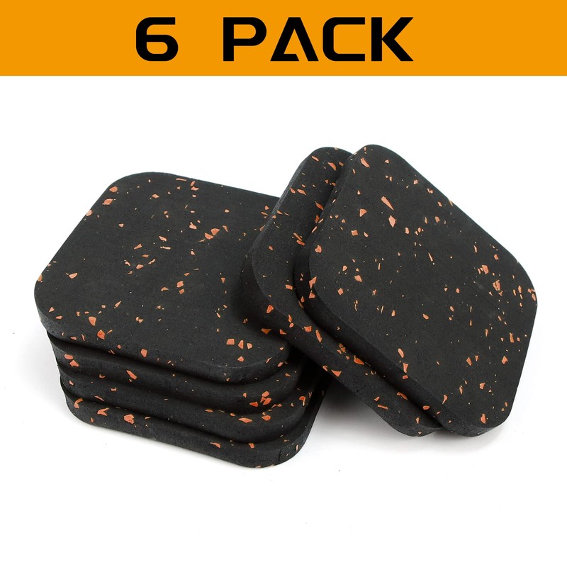 Powrocket Treadmill Mat,6 Pack Anti-Vibration Shock Absorbing Exercise Equipment Mat