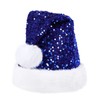 KONVINIT Adult Christmas Hat, Santa Hat with Shiny Sequins and