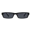 PASTL Small Rectangular Frame Sunglasses Spring Hinge Unisex Black UV