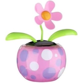 Purple Solar Dancing Solar Powered Dancing Pink Flower in Colorful Shape Flip Flap Animated Bobblehead Dancer Window Sun Catcher Car Dashboard Decor Solar Power Kits, Decorations