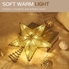 Lewondr Christmas Star Tree Topper, USB Powered Remote Controlled 6H