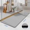 Grey Long Bathroom Mat Rugs 59x17 Diatomaceous Earth Bath Mat