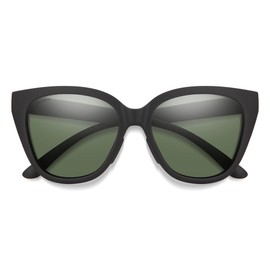 SMITH Era Sunglasses – Performance Sports Sunglasses – for Men & Women – Matte Black + ChromaPop Polarized Gray Green