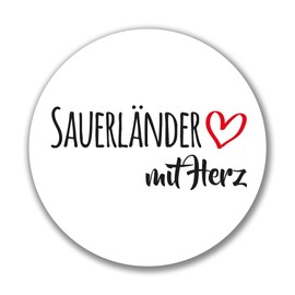 Huuraa Sticker Sauerländer with Heart Sticker 10 cm with Motif for the Greatest People Gift Idea for Friends and Family