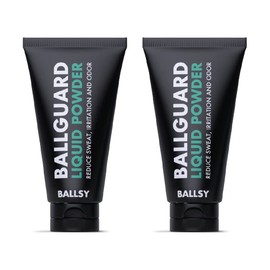 Ballsy Groin Deodorant for Men, Ballguard, Anti-Chafing, Anti-Itch Groin Cream, Quick Drying Liquid Powder, Protects from Sweat, Odor, and Irritation 3.4 oz (2 Pack)