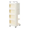 4-Tiers Kitchen Trolley Rack Rolling Storage Cart Fruit Vegetable Shelf