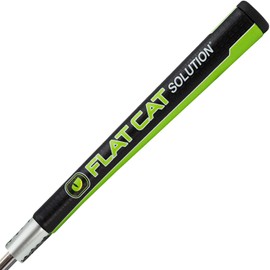 FLAT CAT Solution Pistol Putter Grip Standard 8732, Weighted Grip Reduces The Yips, Oversized Traditional Shape Butt End of The Grip is Rounded and Tapers Into A Flat Top, 12.2”L X 1.37”W, Weighs 99g
