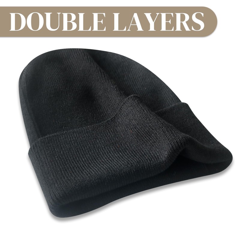 PFFY PFFY 2 Packs Unisex Beanie Hats for Men Women