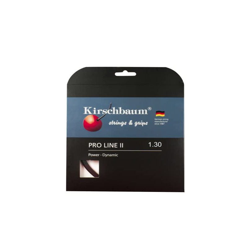 Kirschbaum Set Pro Line II Tennis Strings, 1.30 mm/16, Black
