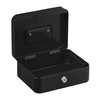 Relaxdays Lockable Cash Box, Removable Insert, 5 Compartments, Iron Cash