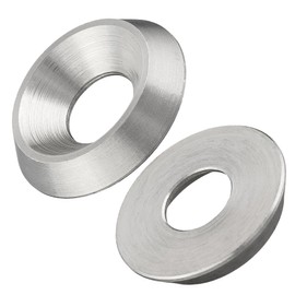 Rosettes Twisted Made of Solid Material | Stainless Steel A2 / V2A | for Countersunk Screws | with ETA Approval | Washers Decorative Washers | Countersunk Washers (M6, Pack of 100)