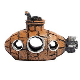 IUYYPU Resin Submarine Ornament: Safe Multi-Level Hideout + Spawning Caves for Aquariums, Boosts Cherry Shrimp Breeding Success, Protects Small Fish & Crabs (Fresh/Saltwater)