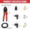 Ratchet Spark Plug Wire Crimping Tool Kit, 180 Degree/90 Degree/Straight
