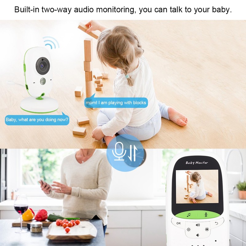 Wireless 2 inch LCD Screen Baby Monitor Camera Audio Video