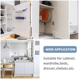 Hinge Repair Plate, Stainless Steel Hinge Repair Plate, Kitchen Cabinet Repair Plates with Screws for Repair of Door, Cabinet, Home Furniture, Drawer, Boxes, Window (Pack of 3)