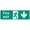 Sign, Fire Exit Down, SAV, Signs Personal Protection, Site Security,