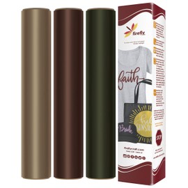 Firefly Craft Earth Tone Heat Transfer Vinyl Bundle for Shirts - HTV Vinyl Bundle - Iron On Vinyl for Cricut and Silhouette Transfers - Iron on Vinyl Sheets - 3 Sheets per Pack (12" x 20" Each)