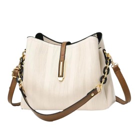 ReiLuana Women's Bag, Shoulder Bag, Shoulder Bag, 2-Way Handbag, Cross-body Leather, PU Leather, white