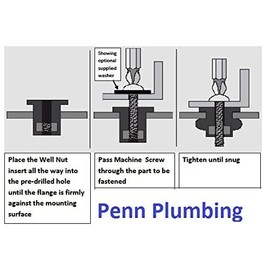 Top Fixing Toilet Seat Fittings 1 x Pair. Non Slip. Suitable for 12-13mm Holes in Ceramic Bowls