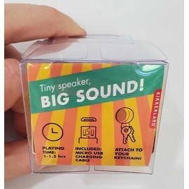 Kikkerland Bluetooth Wireless Micro Mini Speaker Keychain Color Aqua BRAND NEW