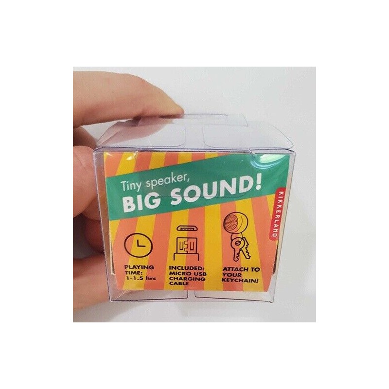 Kikkerland Bluetooth Wireless Micro Mini Speaker Keychain Color Aqua BRAND