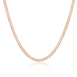 Mary & Jules Women's Rose Gold Necklace Made of 925 Sterling Silver, Gold-Plated, Made of Recycled Silver, Chain Rose Gold 45 cm for Women and Girls, Women's Rose Gold, Skin-friendly, Sterling Silver