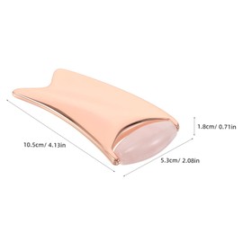 Baluue Facial Guasha Tool with Roller Ergonomic Face Massager for Skin Care Cooling Metal Eye Massage Tool for Aging Skin Tightening Lifting Portable Travel Friendly