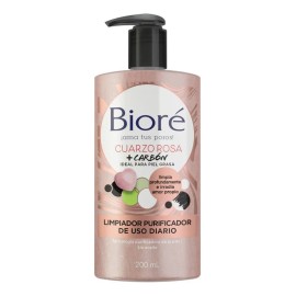 Bioré Limpiador Facial Cuarzo Rosa Y Carbón Antiacné 200ml