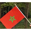 Ckexin 25Pack Small Morocco Flag Handheld Mini Moroccan Flags on