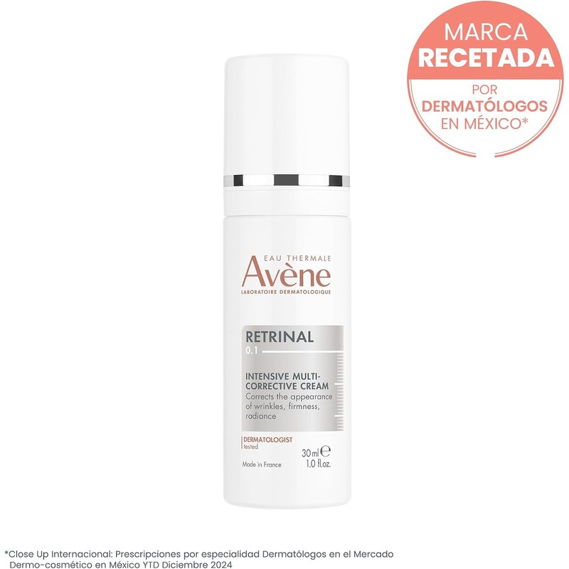 Avene Retrinal Crema de Noche Facial Antiarrugas con Niacinamida, 30ml